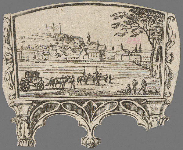 Stredoeurópsky grafik z 1. polovice 19. storočia – Bratislava z juhu