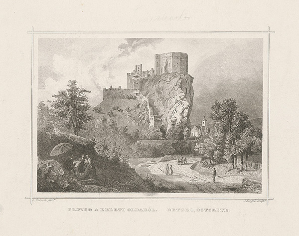 Jobst Riegel, Ludwig Rohbock – Pohľad na hrad Beckov
