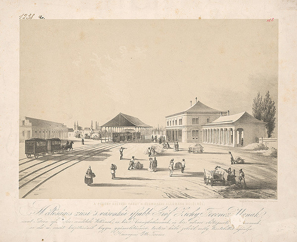 Boulet – Pohľad na železničnú stanicu v Trnave