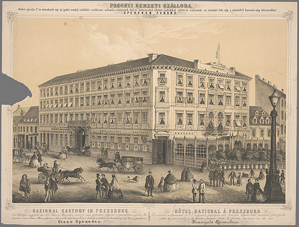 Ludwig Seitle, Karl Lanzedelly – Hotel National v Bratislave