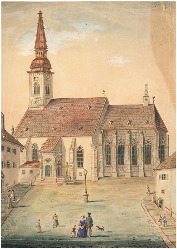 Stredoeurópsky grafik z 19. storočia – Dóm svätého Martina v Bratislave