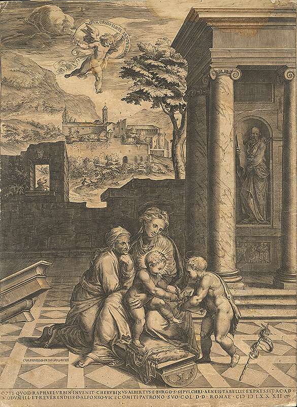 Raffael, Cherubino Alberti – Mária s dieťaťom, sv. Annou a Jánom Krstiteľom 