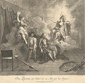 Charles-Nicolas Cochin ml., Charles-Antoine Coypel – Don Quichotte oslobodený od pošetilosti múdrosťou 