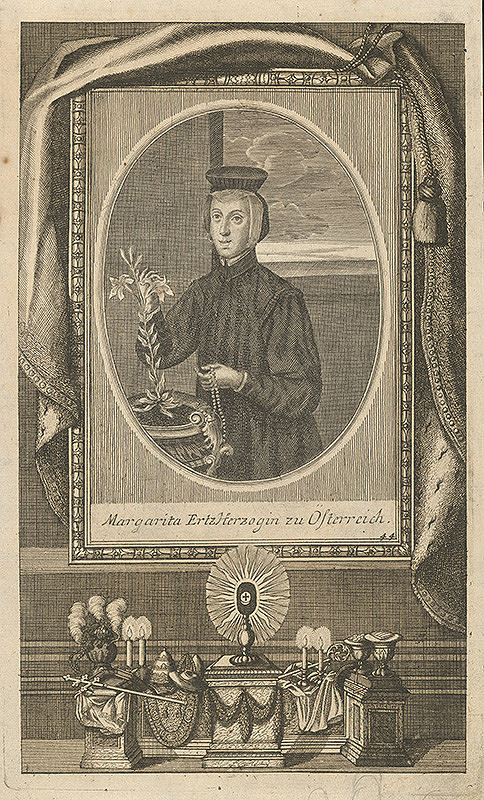 Stredoeurópsky grafik z 18. storočia – Portrét Margaréty von Österreich