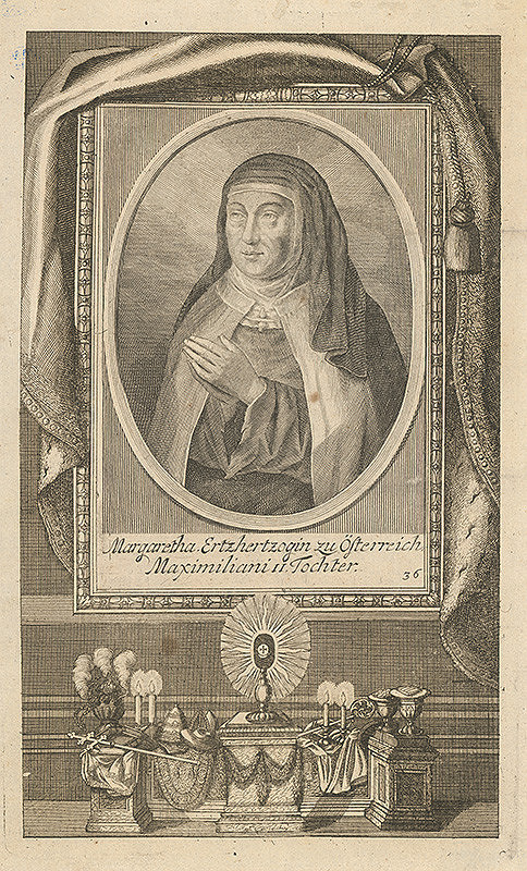 Stredoeurópsky grafik z 18. storočia – Portrét vojvodkyne Margaréty Habsburskej