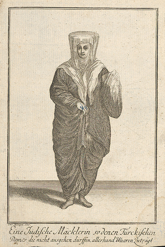 Nemecký grafik z 19. storočia – Židovská deva ako Turkyňa