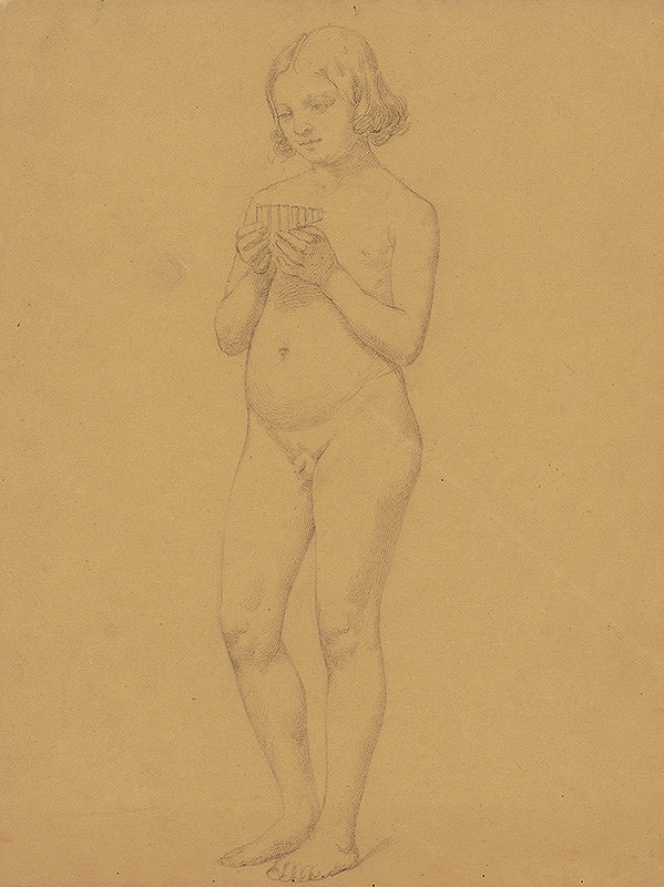 Stredoeurópsky grafik z 2. polovice 19. storočia – Akt chlapca