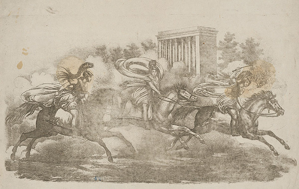 Stredoeurópsky grafik z 19. storočia – Konské preteky