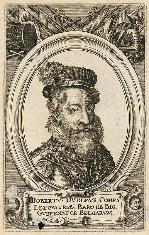 Stredoeurópsky grafik z 1. polovice 17. storočia – Portrét Roberta Dudleya
