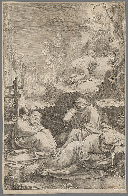 Hendrick Goltzius – Kristus sa modlí na Olivovej hore (2)