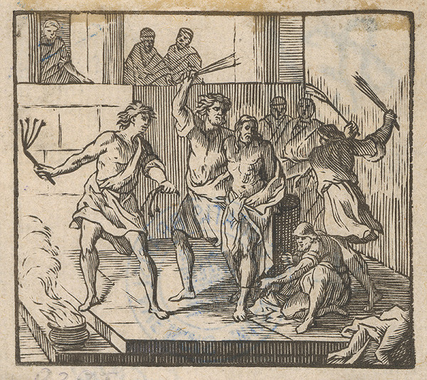 Stredoeurópsky grafik zo 17. storočia – Bičovanie Krista