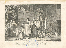 Johann Heinrich Lips, Franz Niklaus König – Rodina idúca na krst 