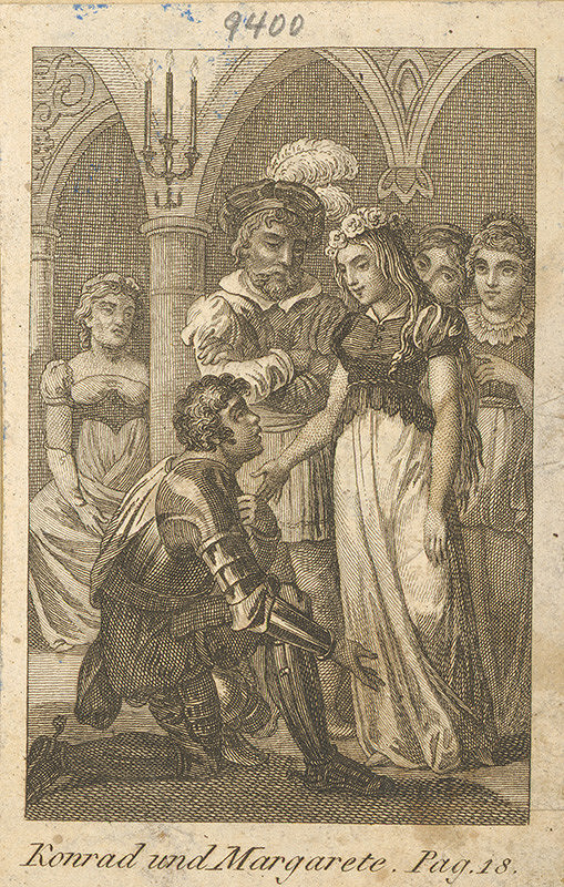 Nemecký grafik z 19. storočia – Konrád a Margaréta
