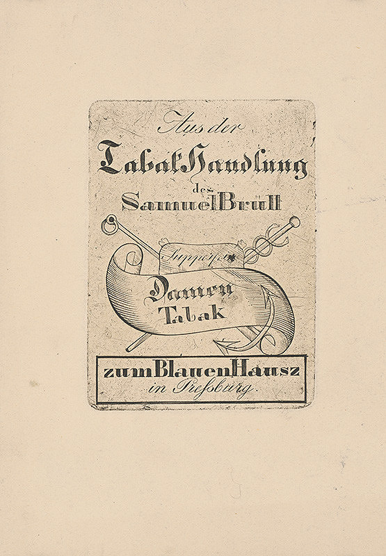 Rakúsky grafik z 19. storočia – Reklama na tabak