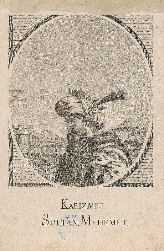Stredoeurópsky grafik z 19. storočia – Portrét sultána Mehemeta