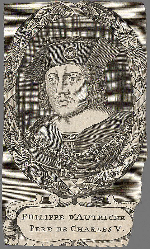 Stredoeurópsky grafik z 19. storočia – Portrét Filipa I. zvaného Pekný