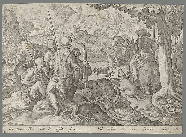 Philip Galle, Jan van der Straet, Neznámy rytec – Lov na kozorohy (52)