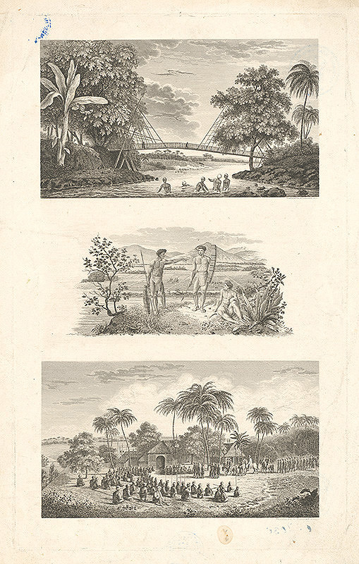 Adolf Dworzack – Pohľad na africkú krajinu-trojobraz 