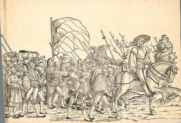 Stredoeurópsky grafik zo 16. storočia – Triumfálny pochod cisára Maximilána 