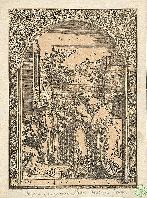 Albrecht Dürer – Stretnutie Joachima a Anny pri Zlatej bráne (3)