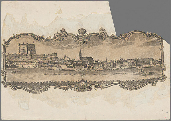 Stredoeurópsky grafik z 18. storočia – Bratislava - pohľad z juhu 