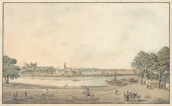 Jozef Anton Lántz – Pohľad na Bratislavu z juhu 