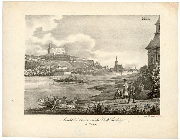 Jakob Alt, Adolf Friedrich Kunike – Pohľad na Bratislavu z juhozápadu