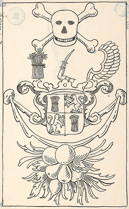 Karol Frech – Náčrt ozdoby z rakvy Feggerovej v Dóme - Bratislava 