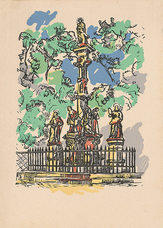 Slovenský grafik z 2. polovice 20. storočia – Stĺp sv.Trojice v Bratislave