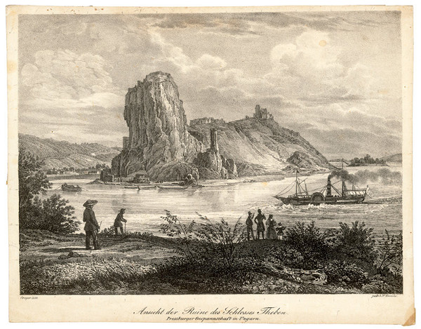 Jan Greger – Pohľad na zrúcaniny hradu Devín