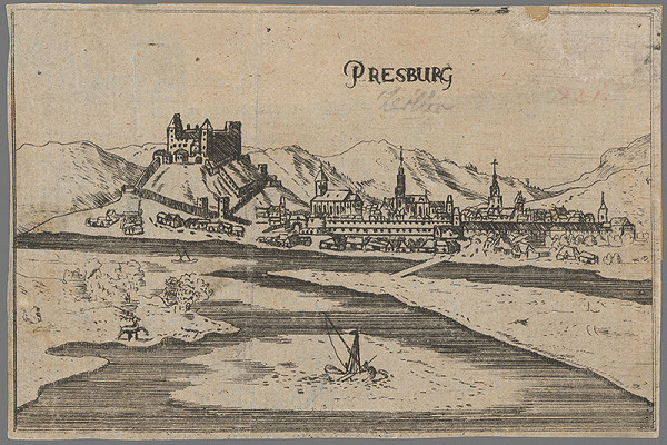Stredoeurópsky grafik z 2. polovice 17. storočia – Bratislava z juhu
