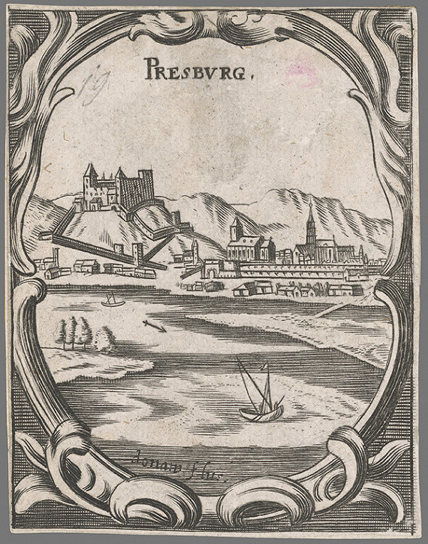 Stredoeurópsky grafik z 2. polovice 17. storočia – Bratislava z juhu