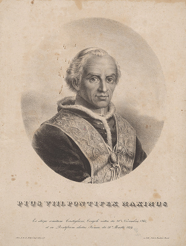 Ludwig Landerer, Ferdinand Karl Theodor Lütgendorff – Portrét pápeža Piusa VIII.