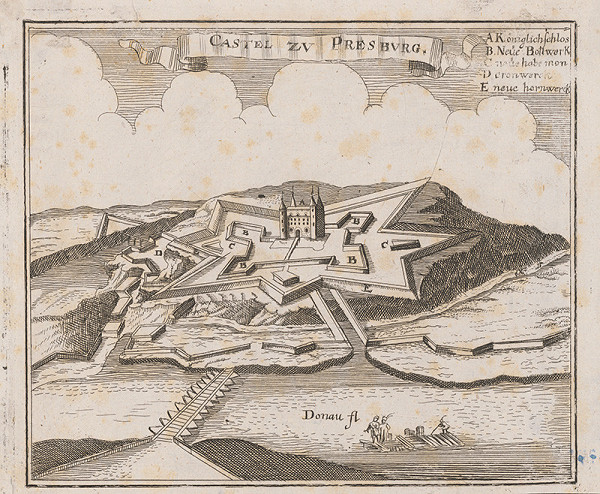 Stredoeurópsky grafik z 2. polovice 17. storočia – Bratislava-plán opevnenia