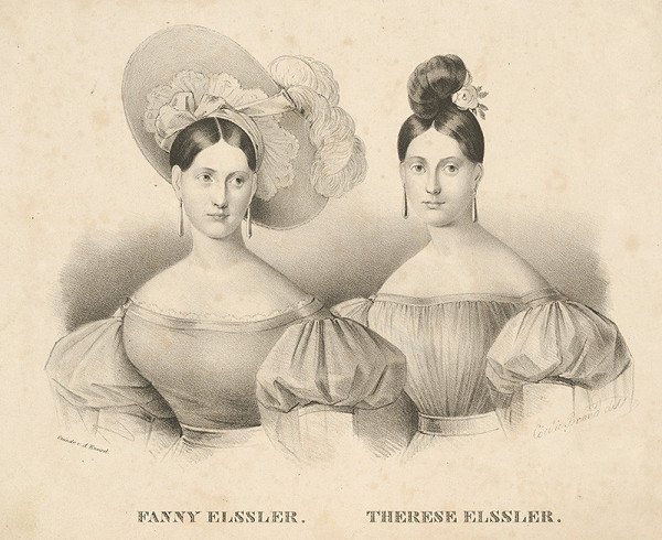 August Kneisel, Cäcilie Brandt – Dvojportrét Fanny a Terézie Elsslerových