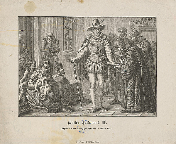 Leopold Schulz – Založenie kláštora Milosrdných vo Viedni cisárom Ferdinandom II. 