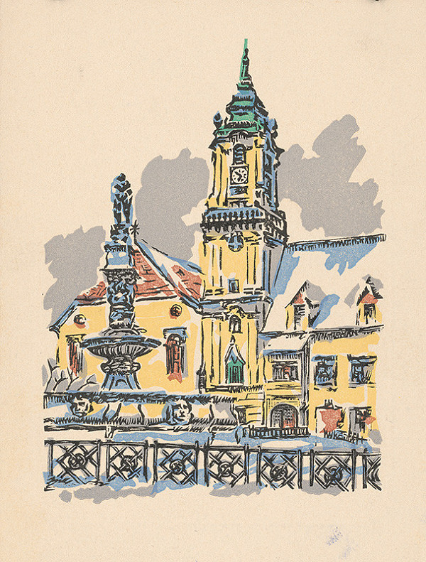 Slovenský grafik z 2. polovice 20. storočia – Stará radnica v Bratislave 