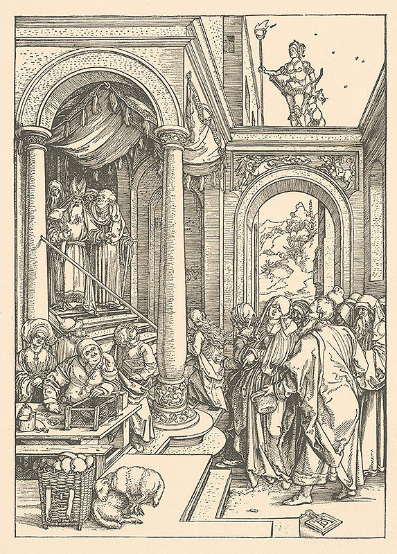 Albrecht Dürer – Uvedenie Márie do chrámu (5)