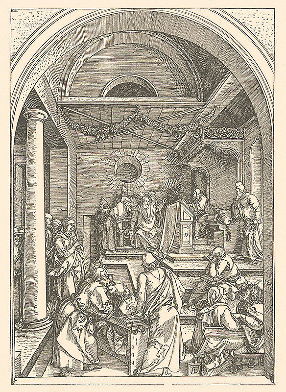Albrecht Dürer – Dvanásťročný Ježiš káže v chráme (15)