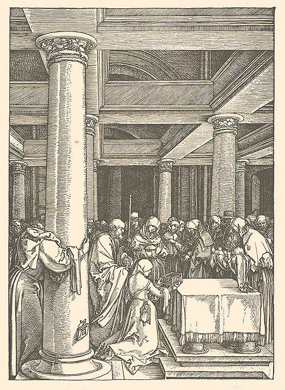 Albrecht Dürer – Predstavenie Krista v chráme (12) 