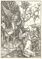 Albrecht Dürer – Zjavenie anjela Joachimovi (2) 