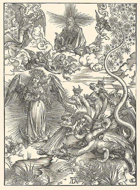 Albrecht Dürer – Žena s dvanástimi hviezdami so sedemhlavým drakom (11)