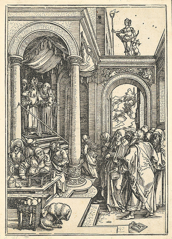 Albrecht Dürer – Uvedenie Márie do chrámu (5) 
