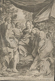 Antonio Allegri Correggio, Agostino Carracci, Donato Rasciotti – Madona s dieťaťom, sv. Hieronymom a Máriou Magdalénou  