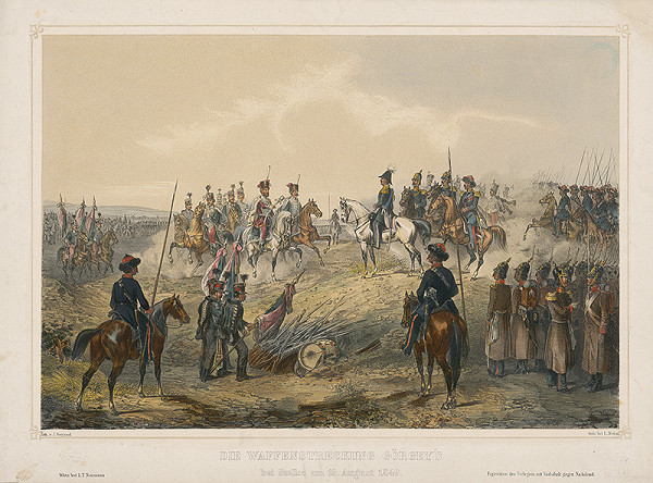 Johann Konrad Freytag – Görgey odovzdáva zbraň 