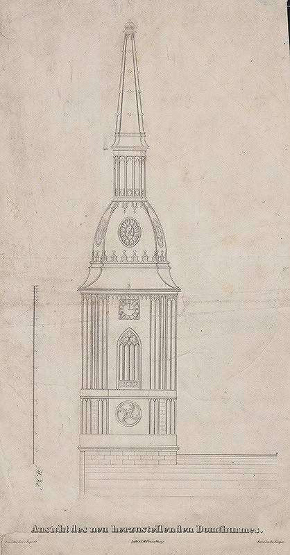 Ludwig Berger, Josef von Fagodt – Nová veža dómu v Bratislave