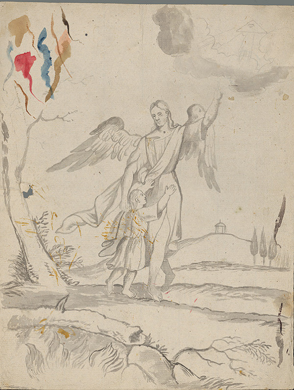 Stredoeurópky grafik z prelomu 18. - 19. storočia – Anjel strážca