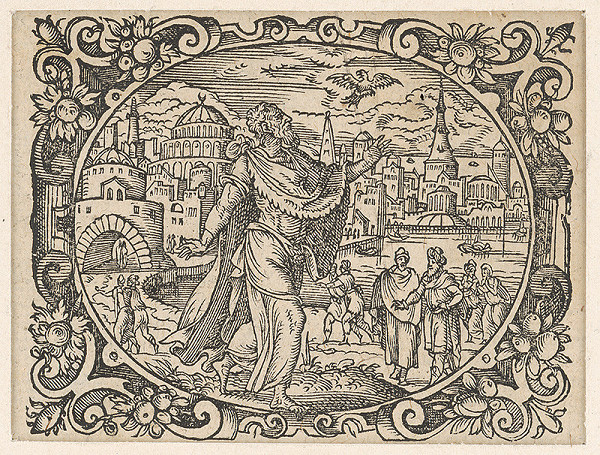 Stredoeurópsky grafik z 2. polovice 17. storočia – List z Biblie-svätec 