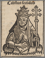 Stredoeurópsky grafik z 1. polovice 16. storočia – Pápež Callistus III. 