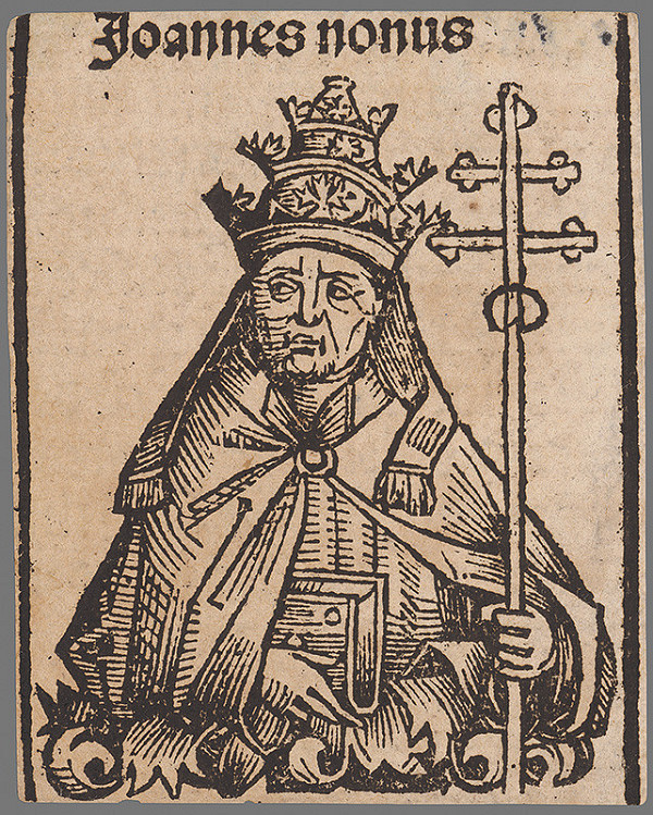 Stredoeurópsky grafik z 1. polovice 16. storočia – Pápež Ján IX.